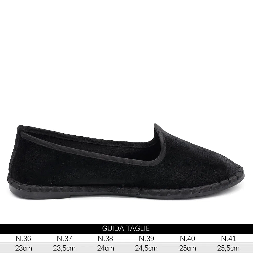 IF Fashion Ballerine Friulane Scarpe Veneziane da Donna in Velluto Sintetico 608