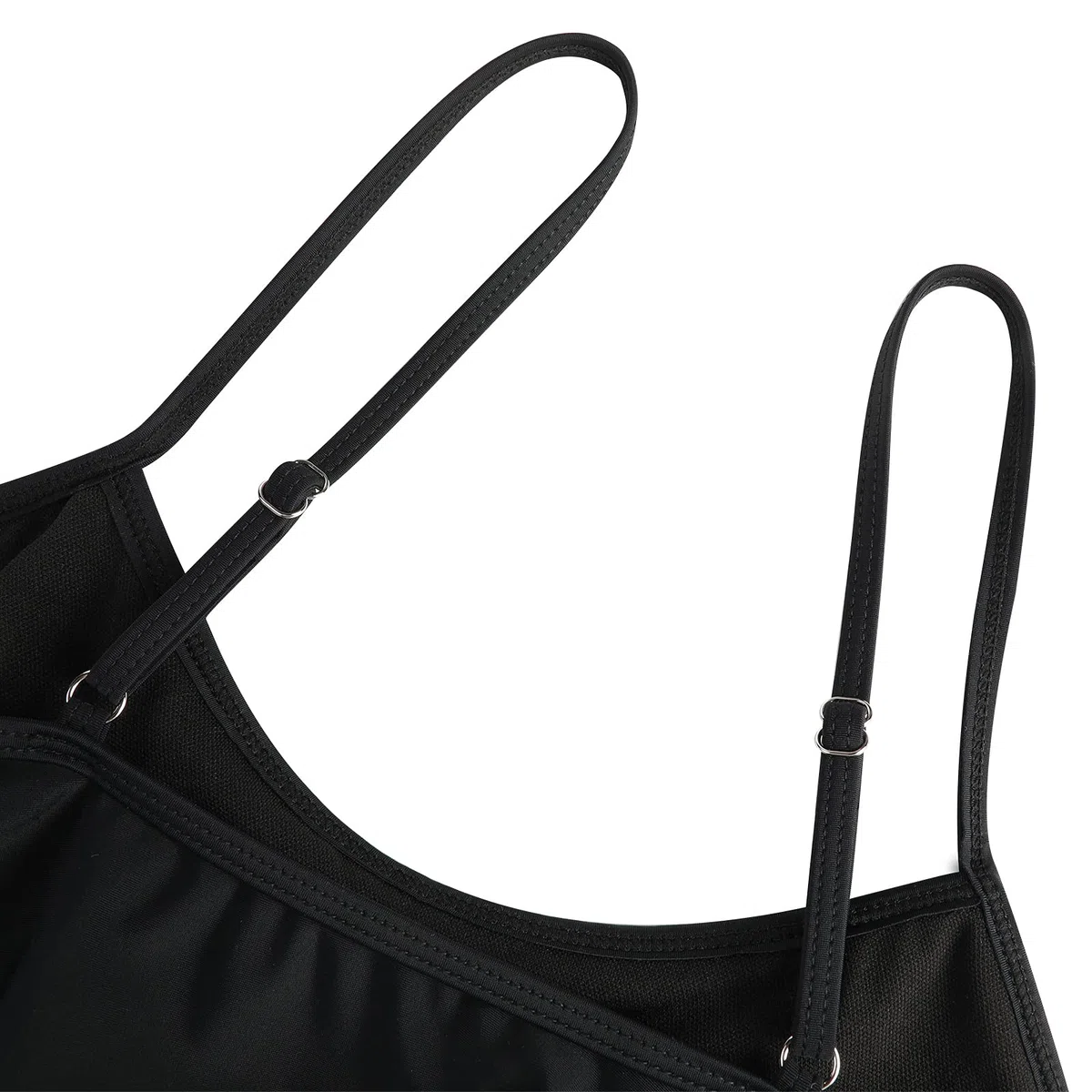 Genfien Costume da Bagno da Donna Due Pezzi e Balze con Vita Alta Bottom Bikini Regolabile Costumi da Bagno