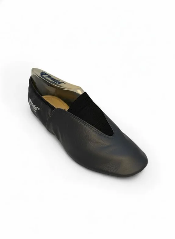 Anniel 2024 - Scarpe Ginnastica Artistica in Pelle con Suola in Gomma 100% Made in Italy (33, Nero)