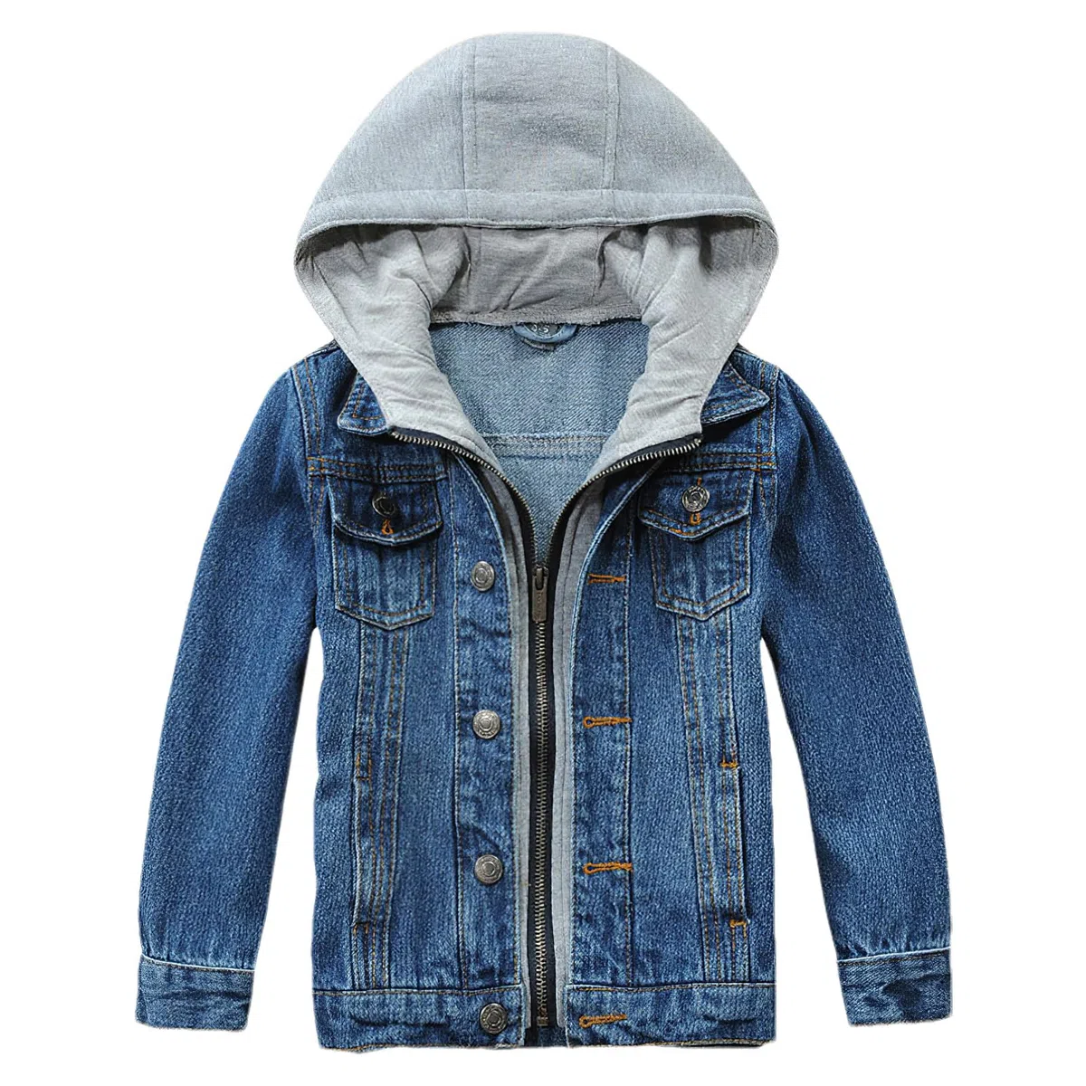 amropi Bambini Ragazzi Giacca di Jeans con Cappuccio Denim Giubbotto Casual Giubbino Jacket