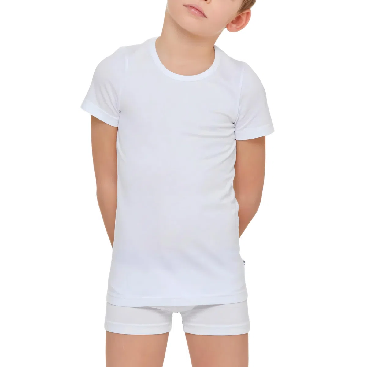 Maglia Intima Bambino (6 Pezzi) Ragazzo Mezza Manica 100% Cotone Estiva Antisudore
