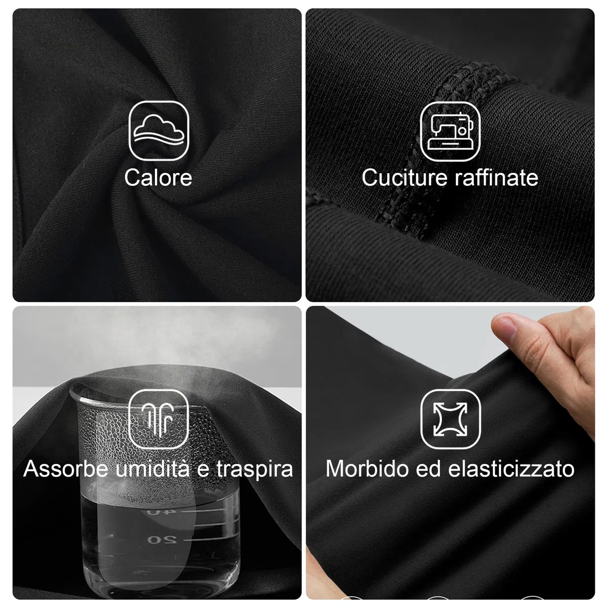 Channo Uomo Set Intimo Termico: Maglia Termica Biancheria Intima Sci Invernale Pantaloni Manica Lunga Funzionale