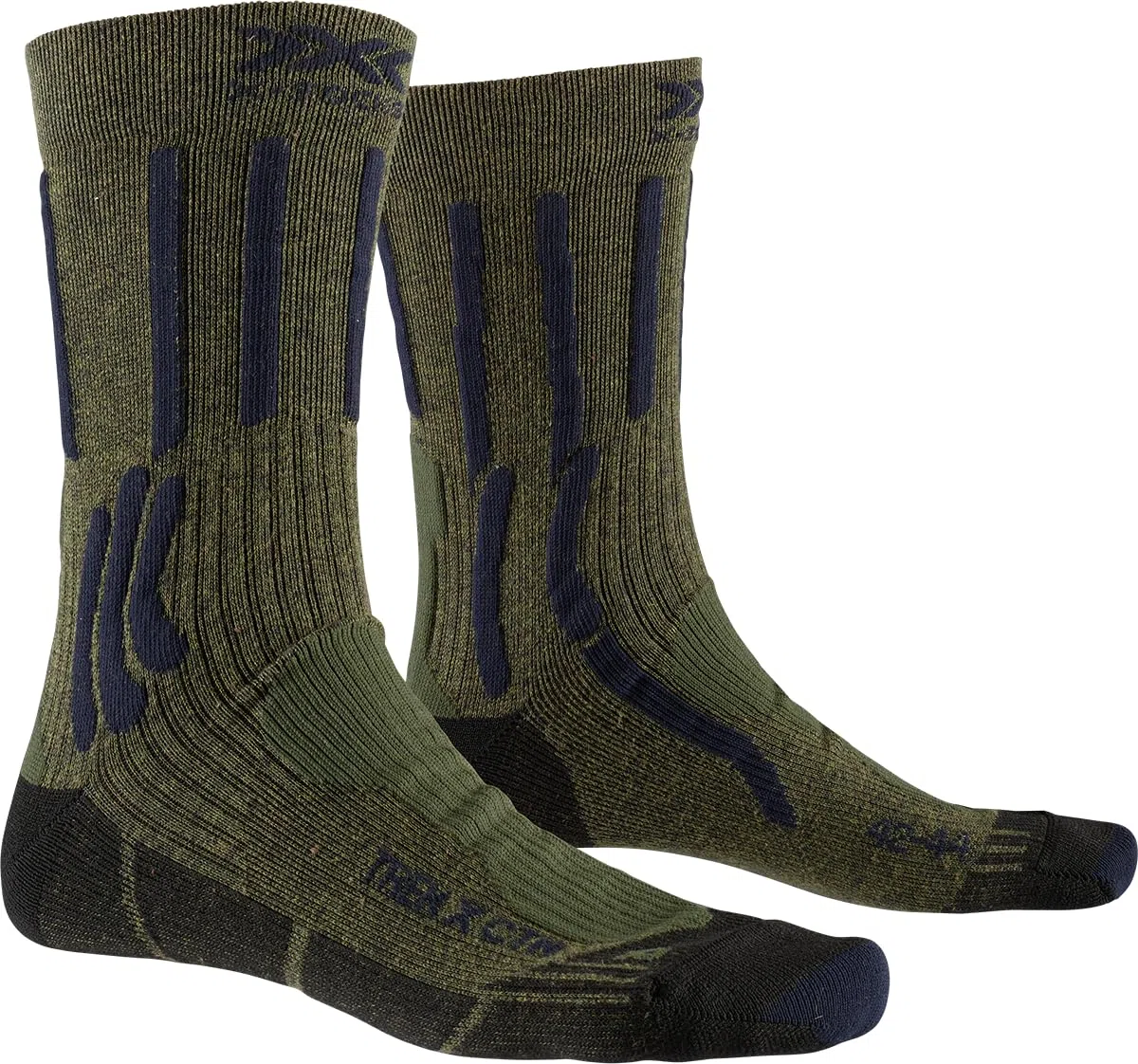 X-Socks X-Bionic 4.0 TREK X CTN Calze da trekking da Uomo - Comfort e durata migliorati con tecnologie brevettate per le avventure di trekking ed escursionismo - Verde/Blu, 39-41