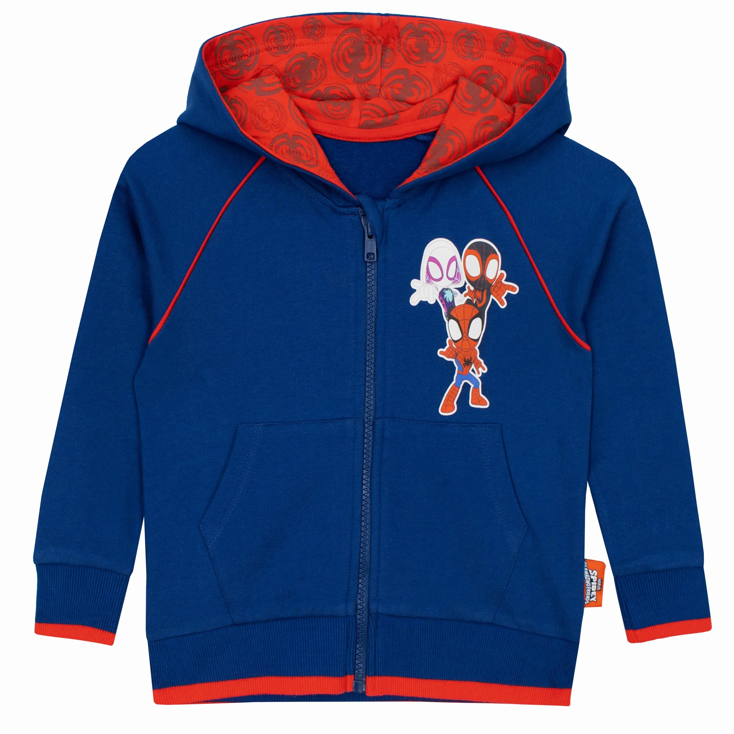 Marvel Felpa Spiderman | Maglia Bambino con Spidey e i Suoi Straordinari Amici | Felpe con Zip | Abbigliamento Spiderman