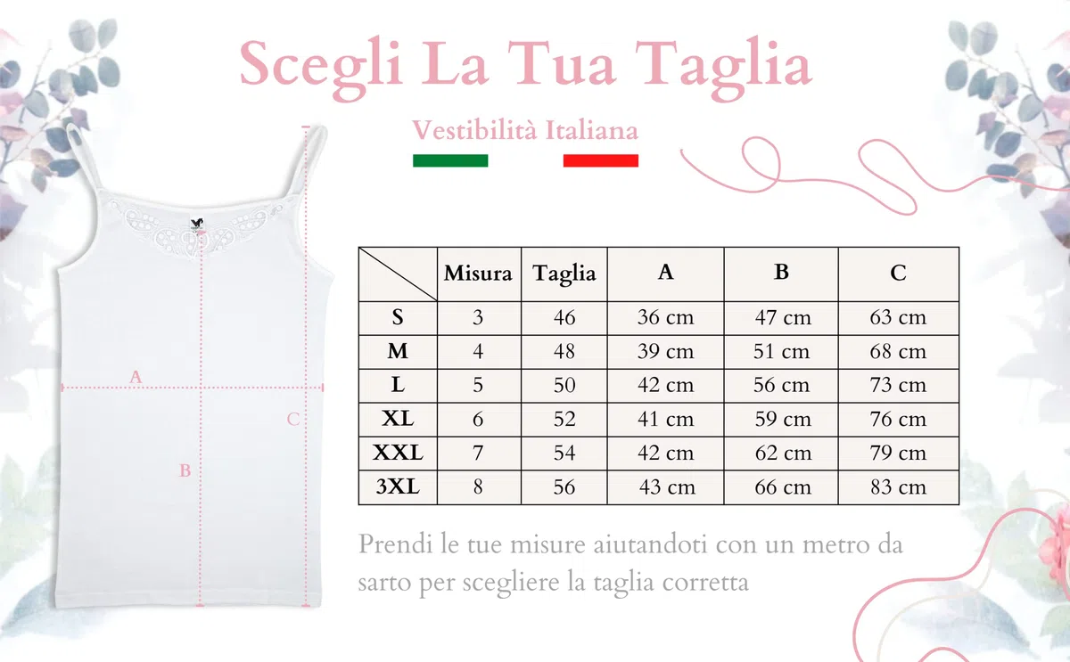 VP PINUCCIO VENEGONI Set 3 Canottiera Intima Donna Spalla Stretta in Pizzo macramè 100% Cotone Pettinato Top Intimo Bianco Canotta Intima Donna Elegante Estiva Canottiere Intime