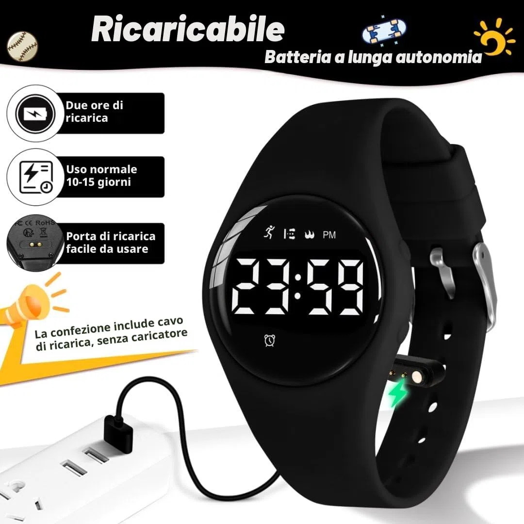 BEN NEVIS Orologio Bambini, Orologio da Polso Sportivo Digitale con Sveglia, Calorie, Contapassi,Regalo di Compleanno per Ragazzi e Ragazze 6-15 Anni