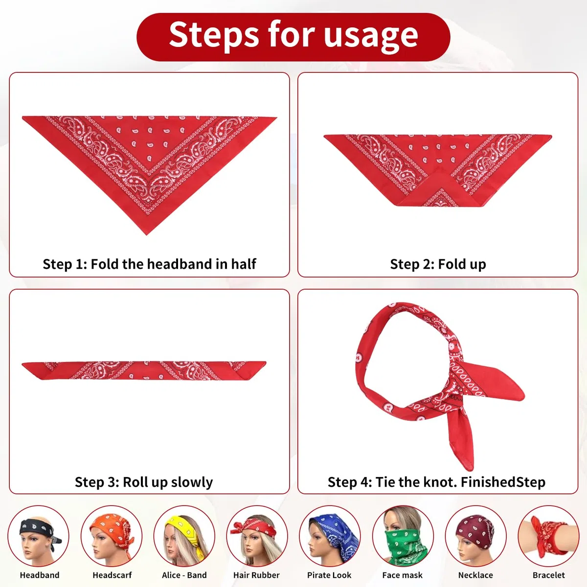 23 Pezzi Bandana Cotone 54x54cm – Bandane Colorate per Donna Uomo Bambina Bambino, Foulard Mare Capelli, Bandana Rossa Blu Rosa Unisex