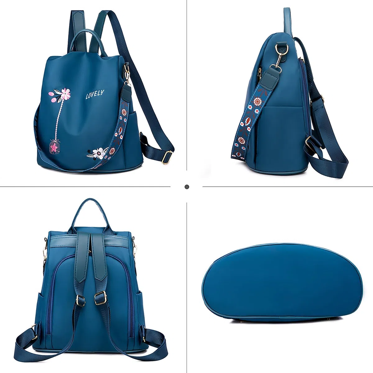 Zaino Antifurto Donna, Borse Zainetto Donna Impermeabile, Borsa a Tracolla Moda per Uscire, Lavoro, Viaggio, Scuola, Università