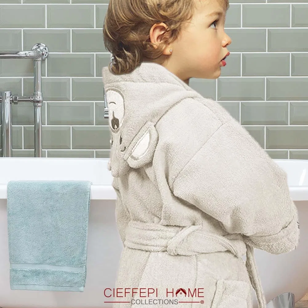 Cieffepi Home Collections TEDDY Accappatoio Bambino Bambina Personalizzabile con cappuccio