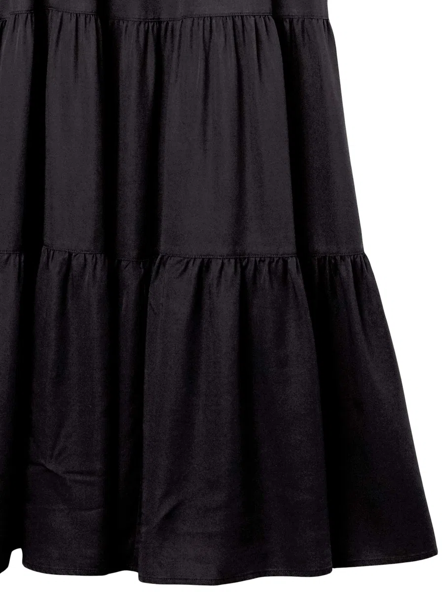 The Drop Britt, Maxi Abito Svasato a Balze Donna