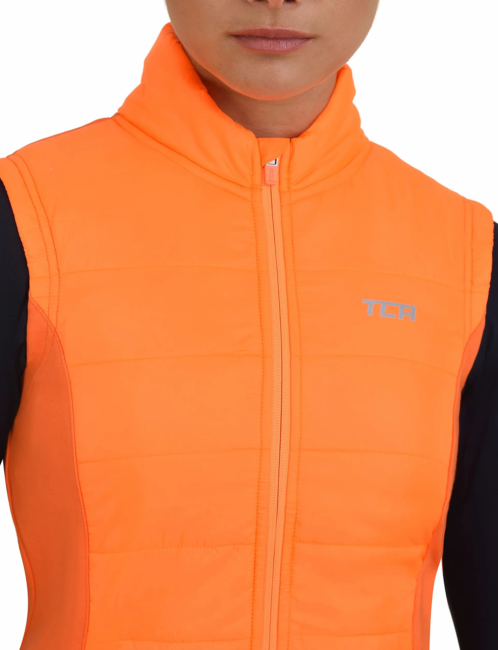 TCA Excel Runner Gilet da Corsa da Donna e Bambina Sportivo con Tasche Zip