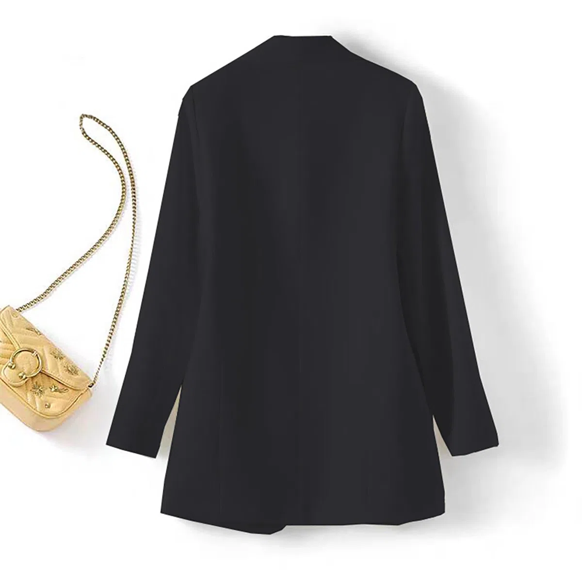 Generico da Donna per Lavoro Casual Aperto Davanti a Maniche Lunghe Cardigan Casual Professionale da Donna Tailleur Elegante Giacca Elegante a Maniche Lunghe Larghe Tinta Unita Giacca Ufficio