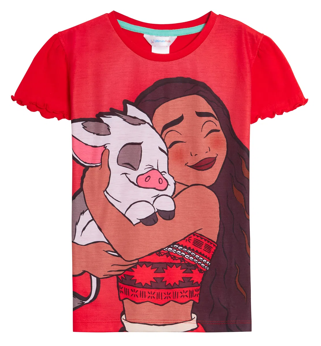 Disney Ragazze Set di 3 t-Shirt Princess T-Shirt Bambini Jasmine Moana Rapunzel Top da Travestimento a Maniche Corte