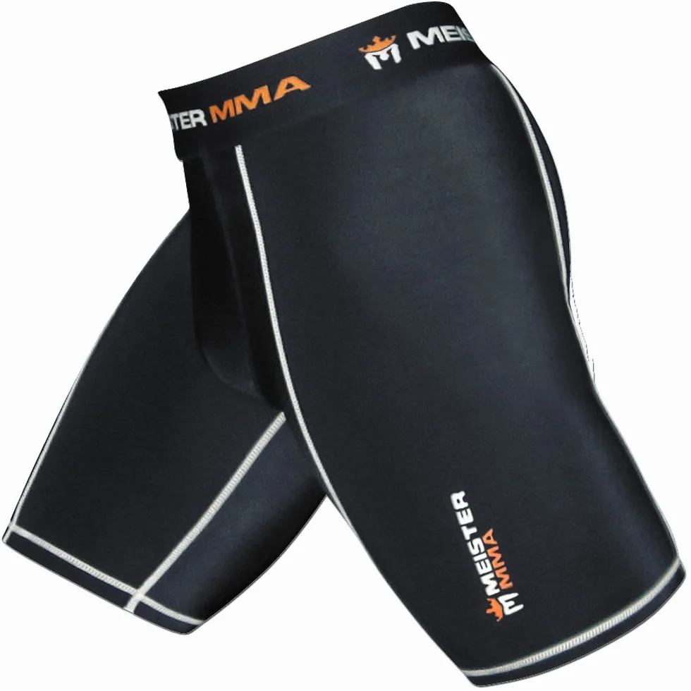 Meister MMA Compression Rush Fight Shorts mit Schutzbecher-Tasche Pantaloncini Uomo