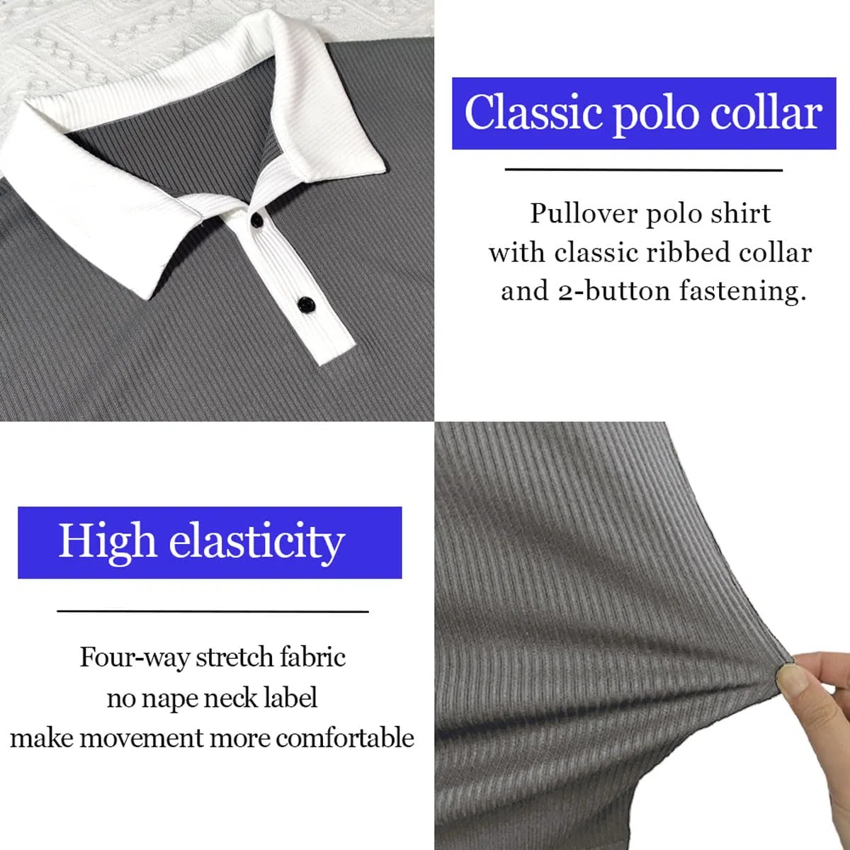 Lehmanlin Camicia a Maniche Lunghe/Corte T-Shirt Sportive da Uomo, Scollo a V Elasticizzato,vestibilità Muscolosa,Biancheria Intima Casual
