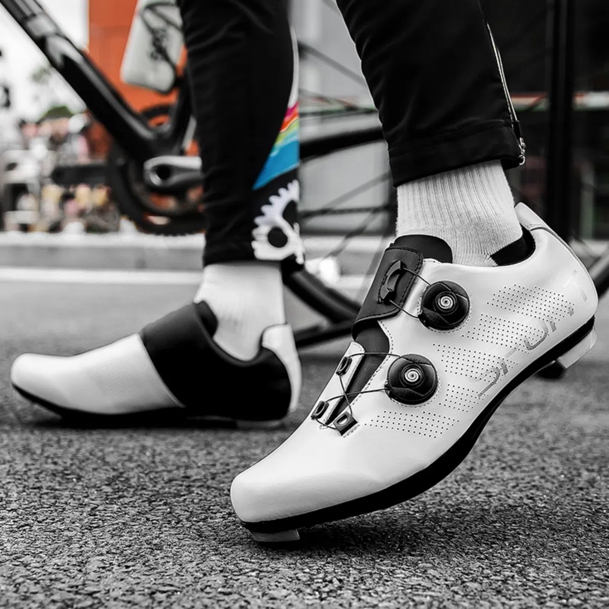 Mateju Scarpe Ciclismo Strada Uomo Donna, 37-47 EU Scarpe Bici da Corsa Uomo Donna con SPD Calas Antiscivolo Traspiranti per Sportive da Esterno