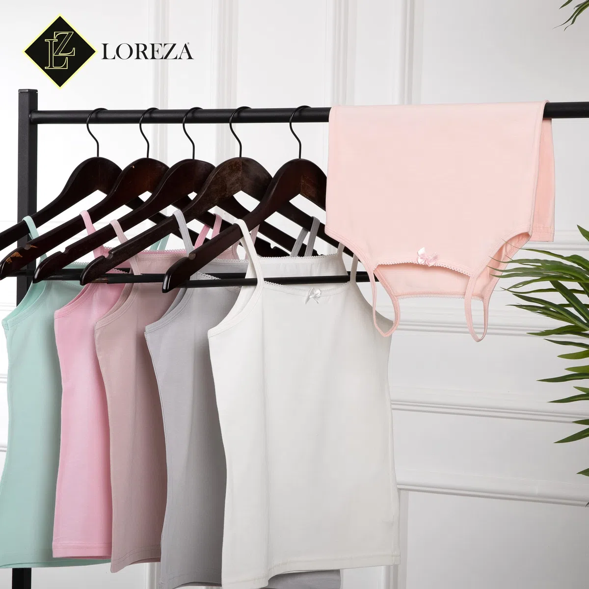 LOREZA ® 6 Cannottiera da Bambina in Cotone Canotta Intima 2-15 Anni