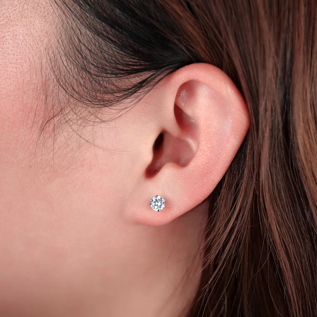 limerencia G23 Orecchini in Titanio Orecchini Uomo Diamante con Retro a Vite,Orecchini Anallergici con Zircone Cubica per Donna Bambina,Orecchini Senza Nichel per Orecchie Sensibili
