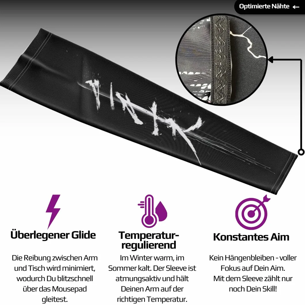 Nyfter - Gaming Arm Sleeve Premium Gaming Sleeve effetto anti-sudore regola la temperatura per migliorare le prestazioni nel gameplay
