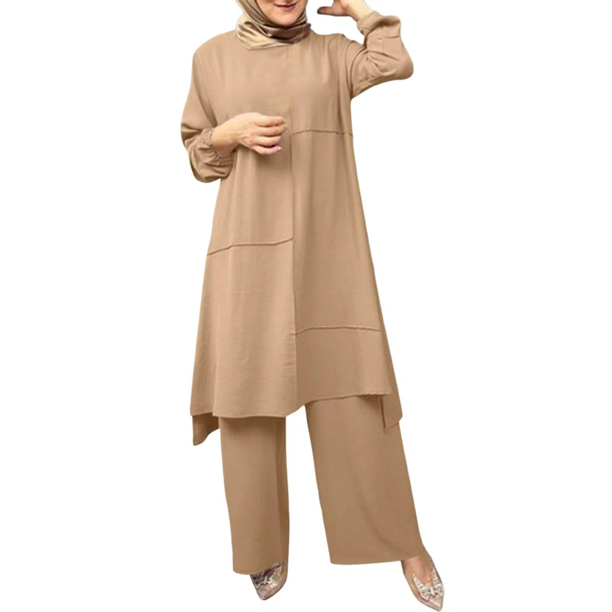 Abiti musulmani da donna 2 divisori Corban Ramadan Abito a maniche lunghe Top Robe E Pantaloni Dubai Turco Medio Oriente Arabo Islamico Abbigliamento da preghiera afgana islamica