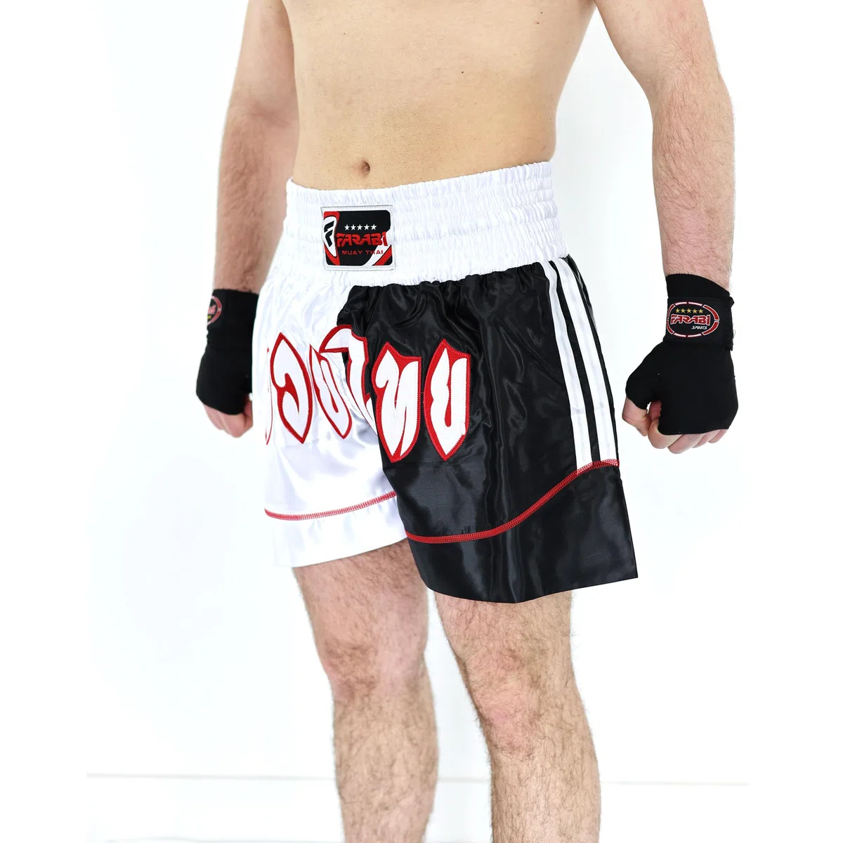 Farabi Sports Pantaloncini Muay Thai Uomo Donna Pantaloncini Kick Boxing per Arti Marziali MMA Cage Fighting Gym Training Esercizio Short Muay Thai