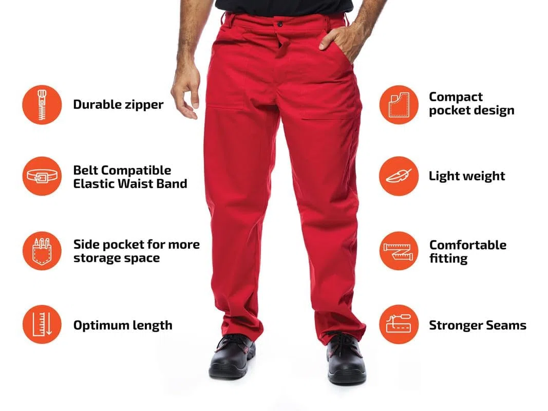 Pantaloni da lavoro da uomo, pantaloni da lavoro modello classico, pantaloni cargo, abiti da lavoro, Made in EU, Colori diversi