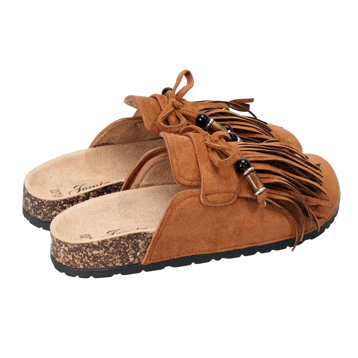 Ciabatte Donna Chiusa Punta con Frange Zoccoli Antiscivolo Design con Cinturino Estive Scarpe da Giardino per Interni ed Esterni