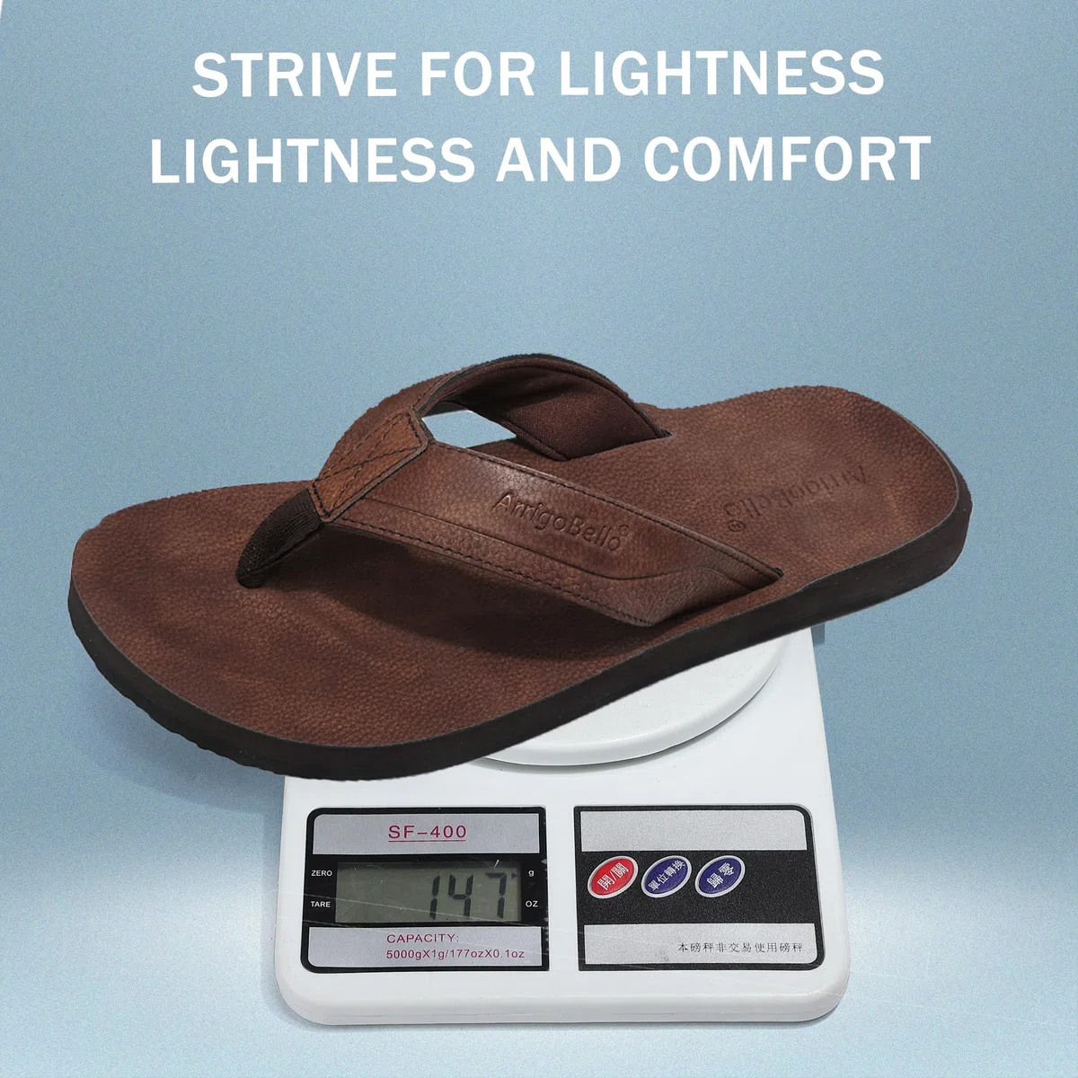ARRIGO BELLO Infradito Uomo Pelle Ciabatte Eleganti Estive Sandali Mare Piscina Spiaggia Antiscivolo Cuoio Flip Flops Taglia 41-46