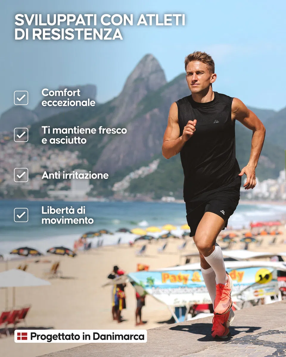 DANISH ENDURANCE Canotta Palestra e Fitness Uomo, Maglietta Senza Maniche, Tank Top Traspirante e Quick Dry, 1 o 2 Paia