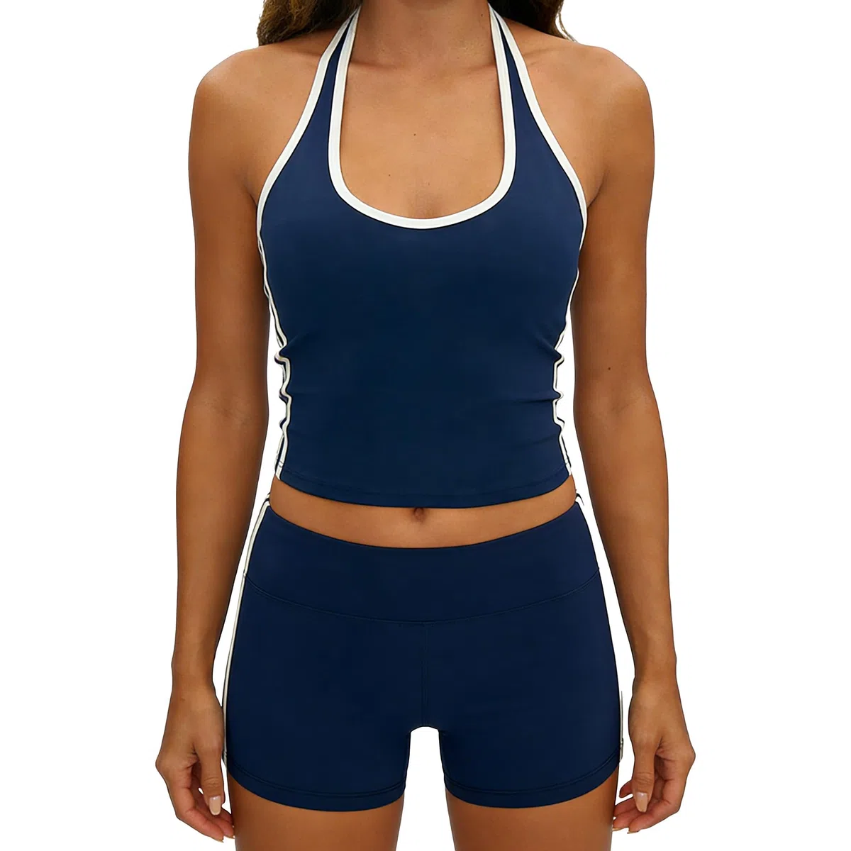 KIKIMINK Reggiseno sportivo da donna, canotta e pantaloncini, top da yoga traspirante, per sport e fitness