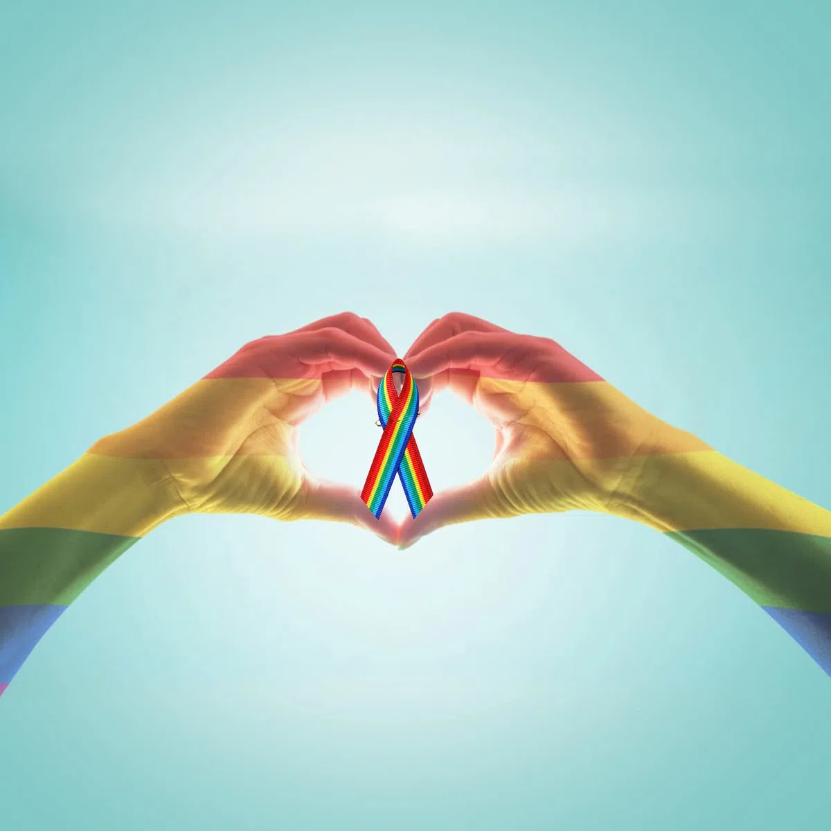 WANDIC 100 Spille a Nastro Arcobaleno con Motivo Arcobaleno in Raso, con spilli di Sicurezza per Donne e Uomini (Stile 2)