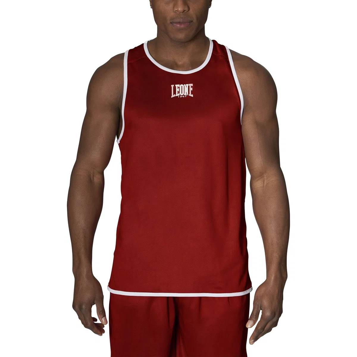 LEONE 1947, AB214, Canottiera Boxe Rosso/Blu