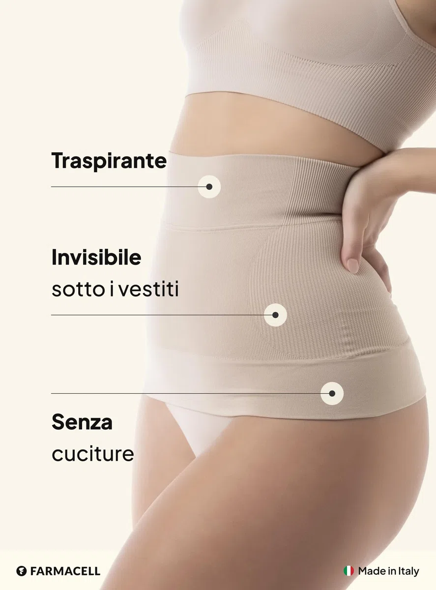 FarmaCell Pancera Contenitiva Donna, Fascia Contenitiva Pancia Piatta, Made in Italy, 605