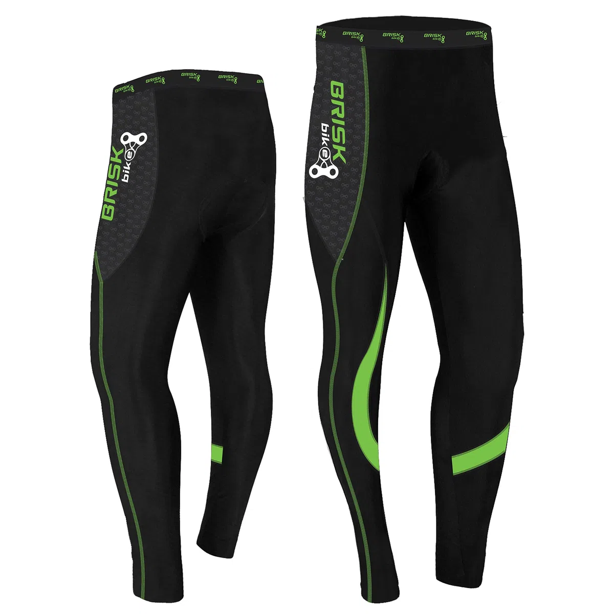 Brisk Bike Pantaloni Ciclismo Donna — Cool Max Imbottito Elasticizzato Pantaloni Ciclista con Zip Riflettenti | Leggings Termici