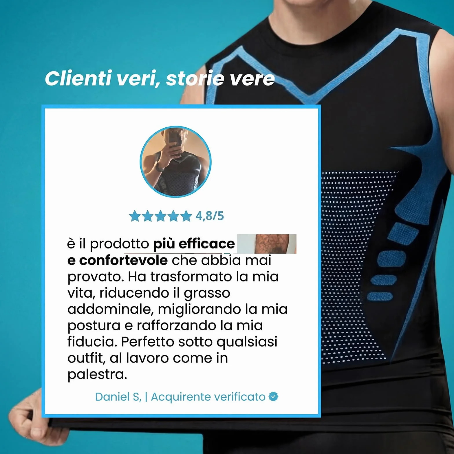 Lumoria Canotta Compressione, Lumoria Canotta Dimagrante, Leggero E Traspirante, Tessuto Elasticizzato, Ideale per L'atletica Leggera, La Corsa E L'allenamento Quotidiano