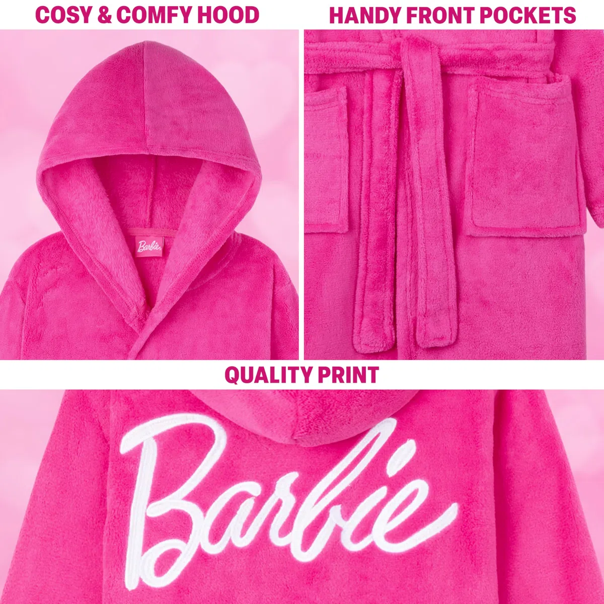 Get Trend Vestaglia Bambina e Adolescenti, Pile Accappatoio con Cappuccio, Carino Abbigliamento da Casa Regali per Lei