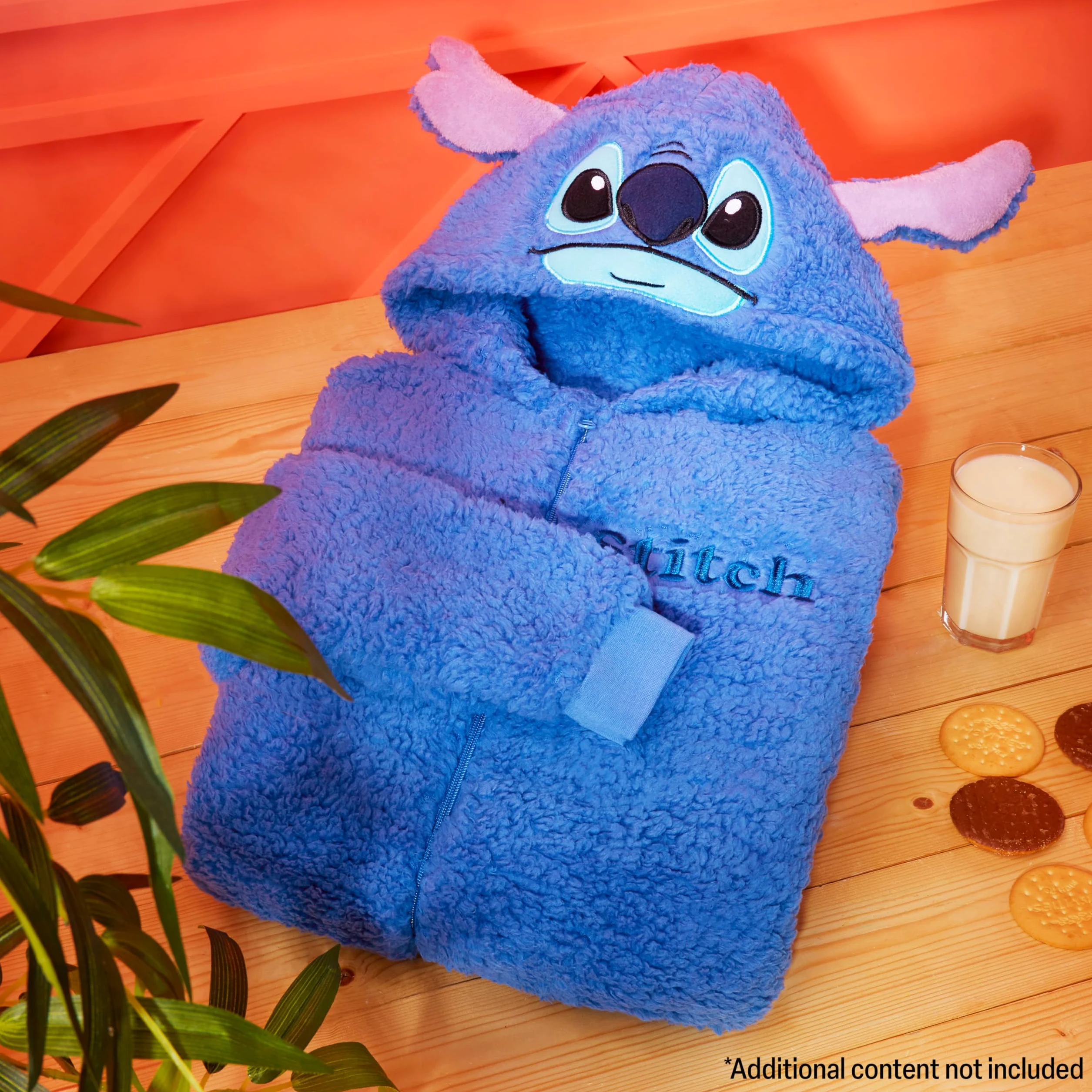 Disney Pigiama Intero Bambina - Pigiamone Stitch in Pile con Zip 4-15 Anni - Pigiami Interi con Cappuccio Gadget Regalo