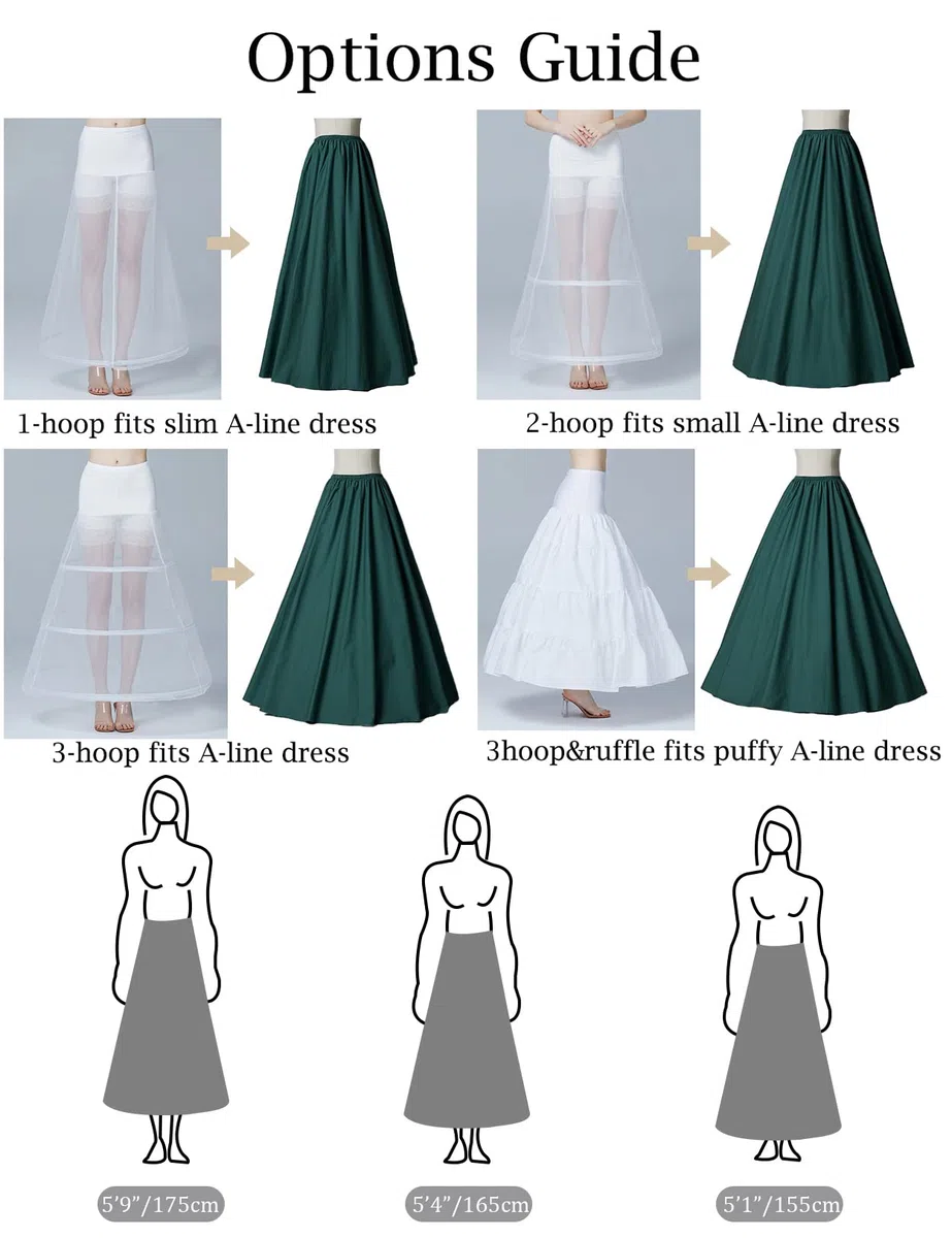 BEAUTELICATE Sottogonna Sposa Donna sotto Gonna Cerchio Crinolina di Abito da Sposa Vintage per Halloween Cerimonia Abito da Sera Addio al Celibato Partito Festival
