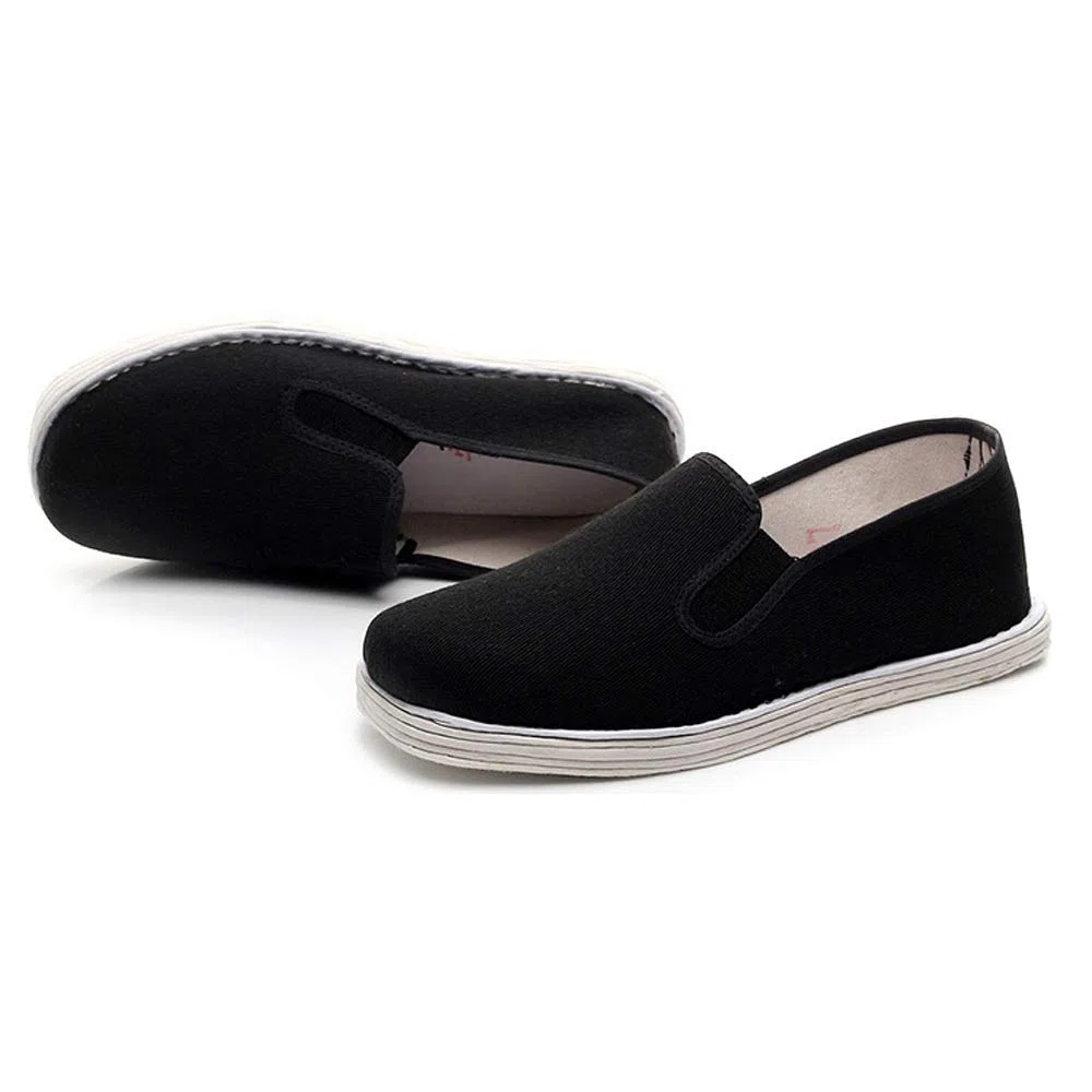 Scarpe Kung Fu con Suola in Cotone, Scarpe Arti Marziali Tai Chi, Pantofole per Tai Chi, Pantofole Chiuse, Cinese Tradizionale di Pechino Scarpe Kung Fu Tai Chi,Unisex Nero