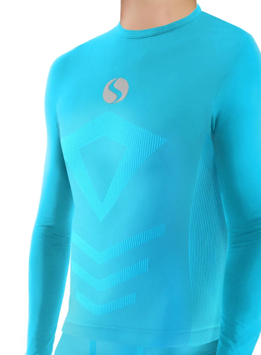 sesto senso Maglia Termica da Ragazzo a Maniche Lunghe Intimo Sportivo a Compressione Base Basic