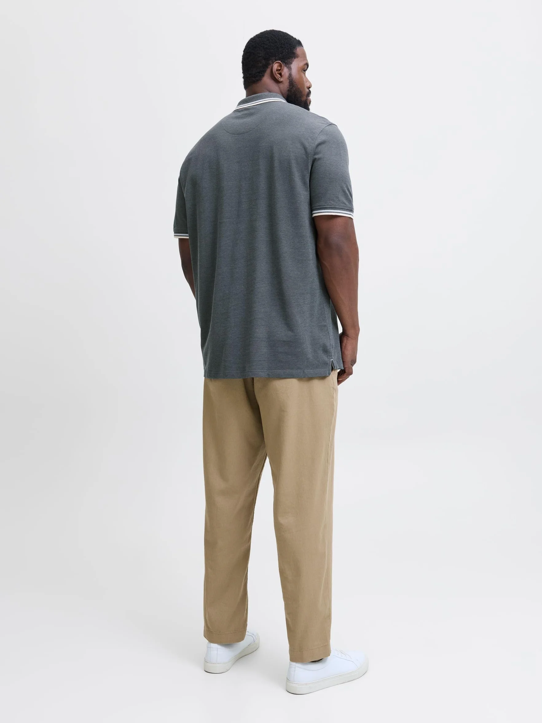 JACK & JONES Polo Plain Shirt Collar Polo
