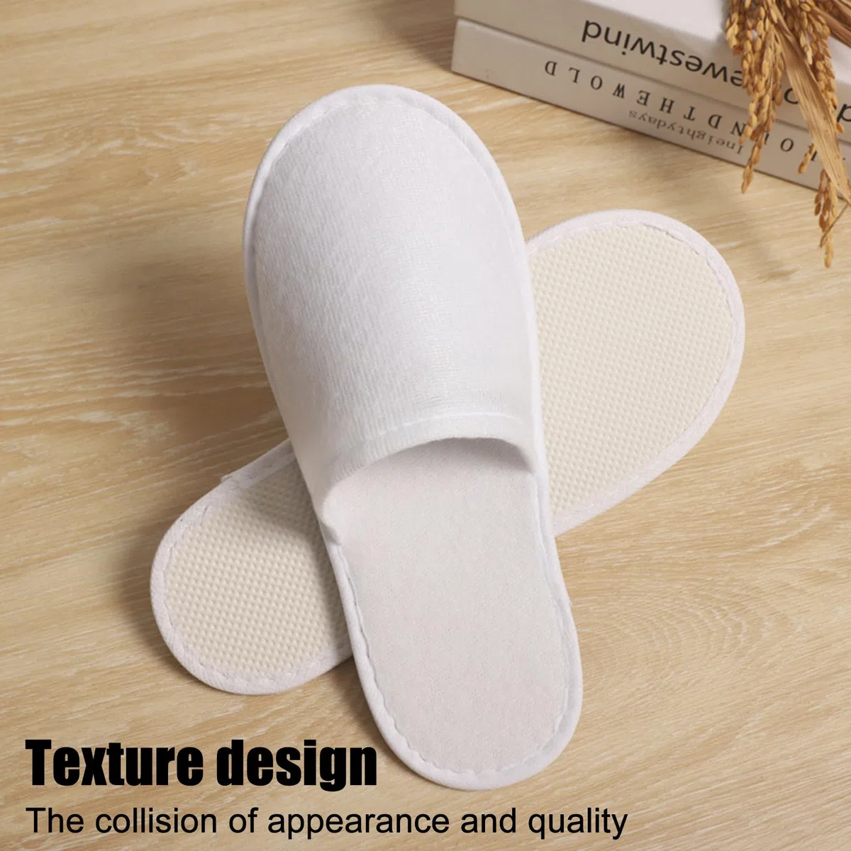 Pantofole Hotel - Ciabatte Ospiti in Spugna con Suola Antiscivolo, Set Monouso Unisex per Albergo Casa Viaggio Bagno, Taglia Unica, 12 Coppia