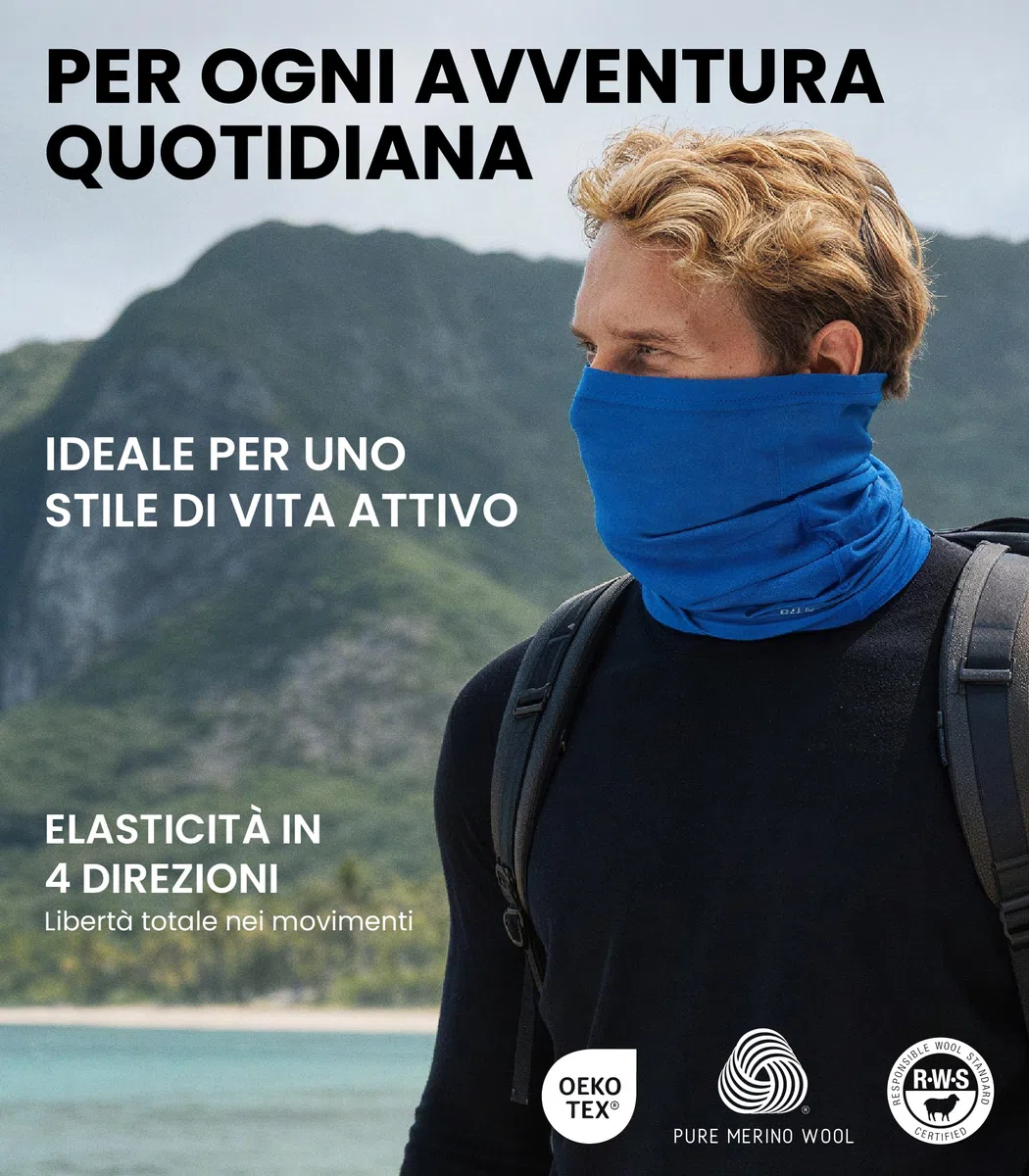Merino.tech Scaldacollo Lana Merino - Foulard Uomo Lana Merino per Uomo e Donna