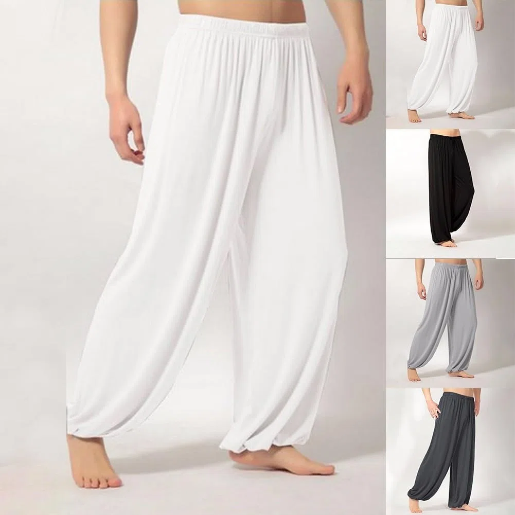 Pantaloni leggeri per Tai Chi per l'estate, ideali per l'allenamento di arti marziali (M, nero)