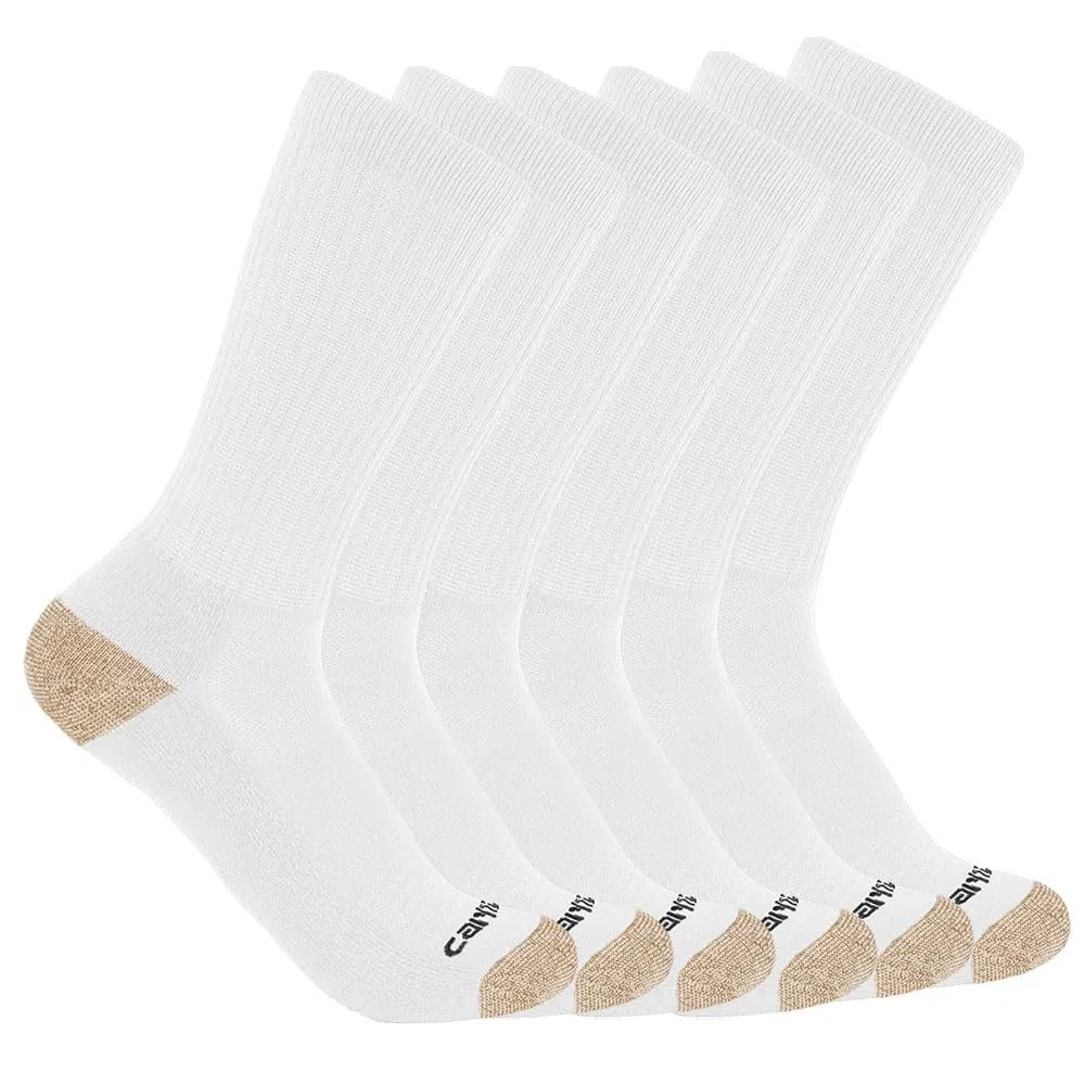 Carhartt Midweight Crew Sock 6 Pack Calzini Uomo (Pacco da 6)