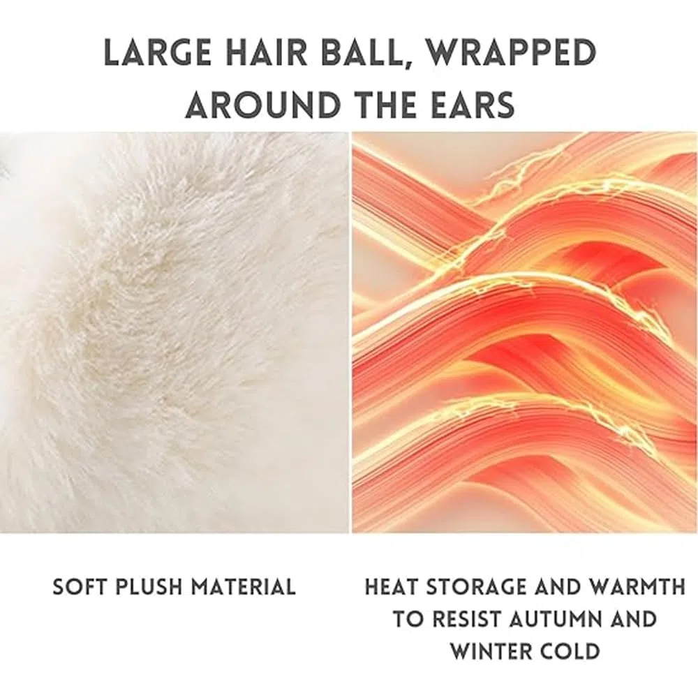 Paraorecchie Invernali da Donna Plush Pieghevoli per Calore delle Orecchie in Pelliccia Sintetica Calde per Il Freddo Peluche Earmuffs per Ragazze Donne