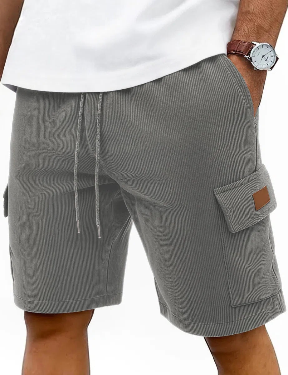 iClosam Pantaloncini Uomo Velluto a Coste Pantaloncini Uomo Cotone Coulisse Estivi Causal Pantaloni Corti Uomo con Tasche