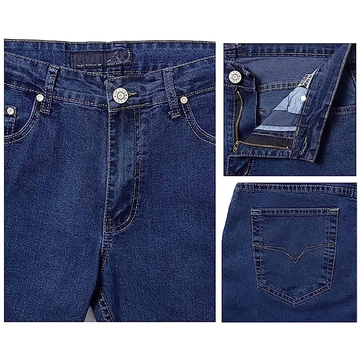 Mastino Jeans Uomo Regular Fit – Denim Stretch 5 Tasche, Vita Alta, Gamba Dritta, Comfort & Stile