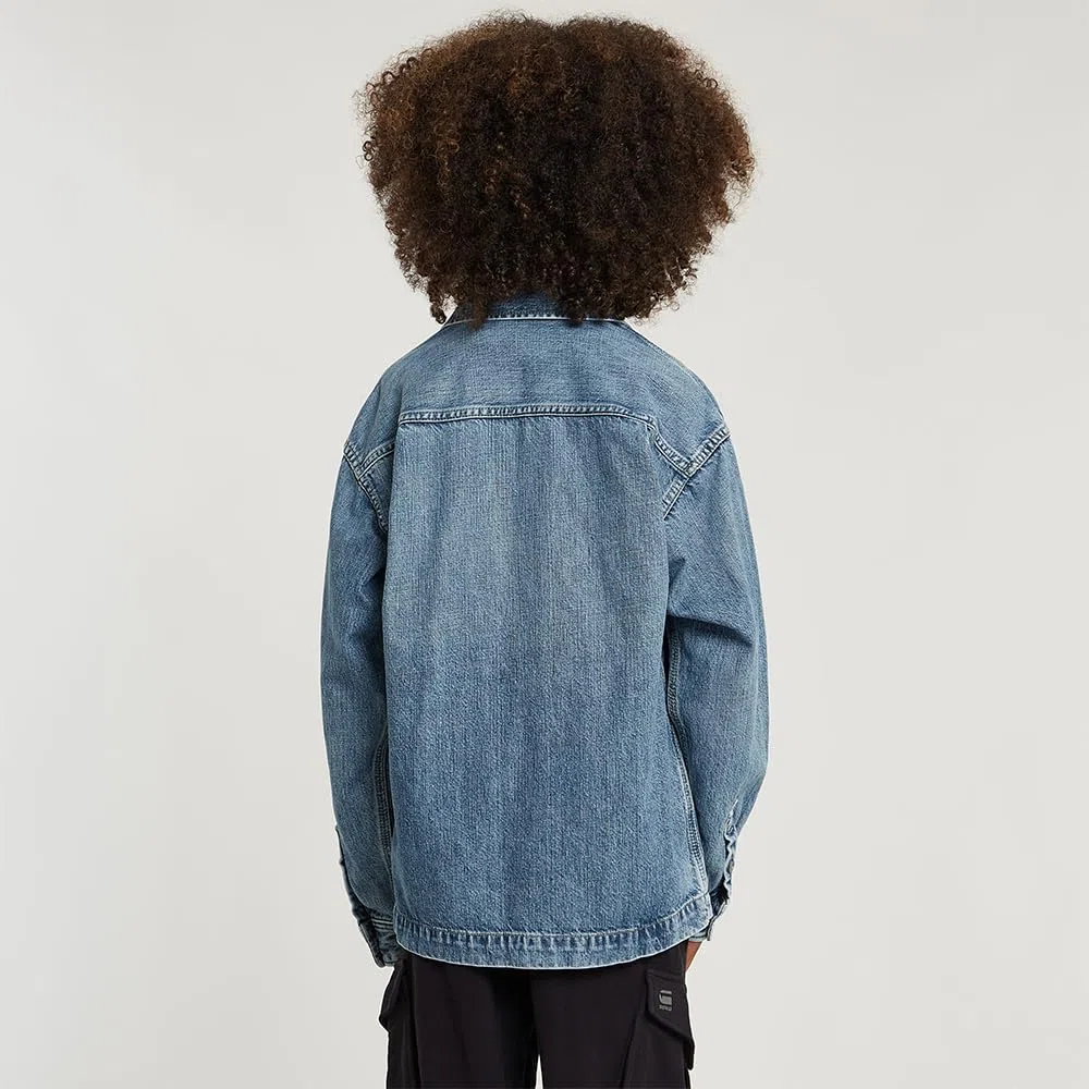 G-Star Boxy Fit Denim Shirt LS Giacca Bambini e Ragazzi