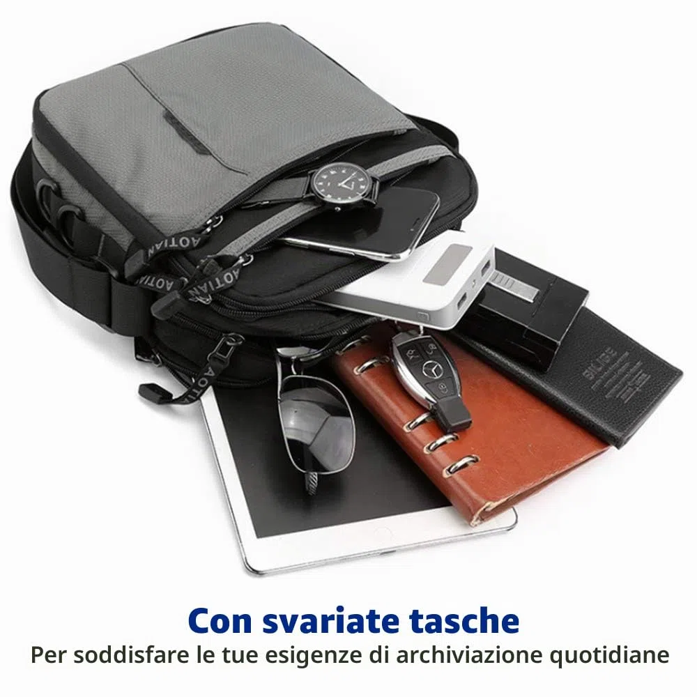 SPAHER Borsa da uomo Borsa a Mano Uomo Borse a Tracolla Borsa a Tracolla Uomini in Nylon Borsa Messenger Crossbody Borsa da Viaggio Lavoro e Scuola